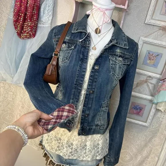 y2k distressed aeropostale denim jacket - Picture 2 of 5